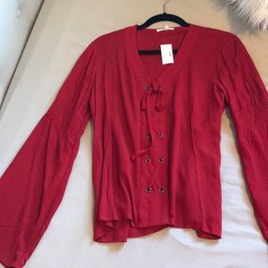 BRAND NEW NEVER WORN TAGS ATTACHES red long sleeve